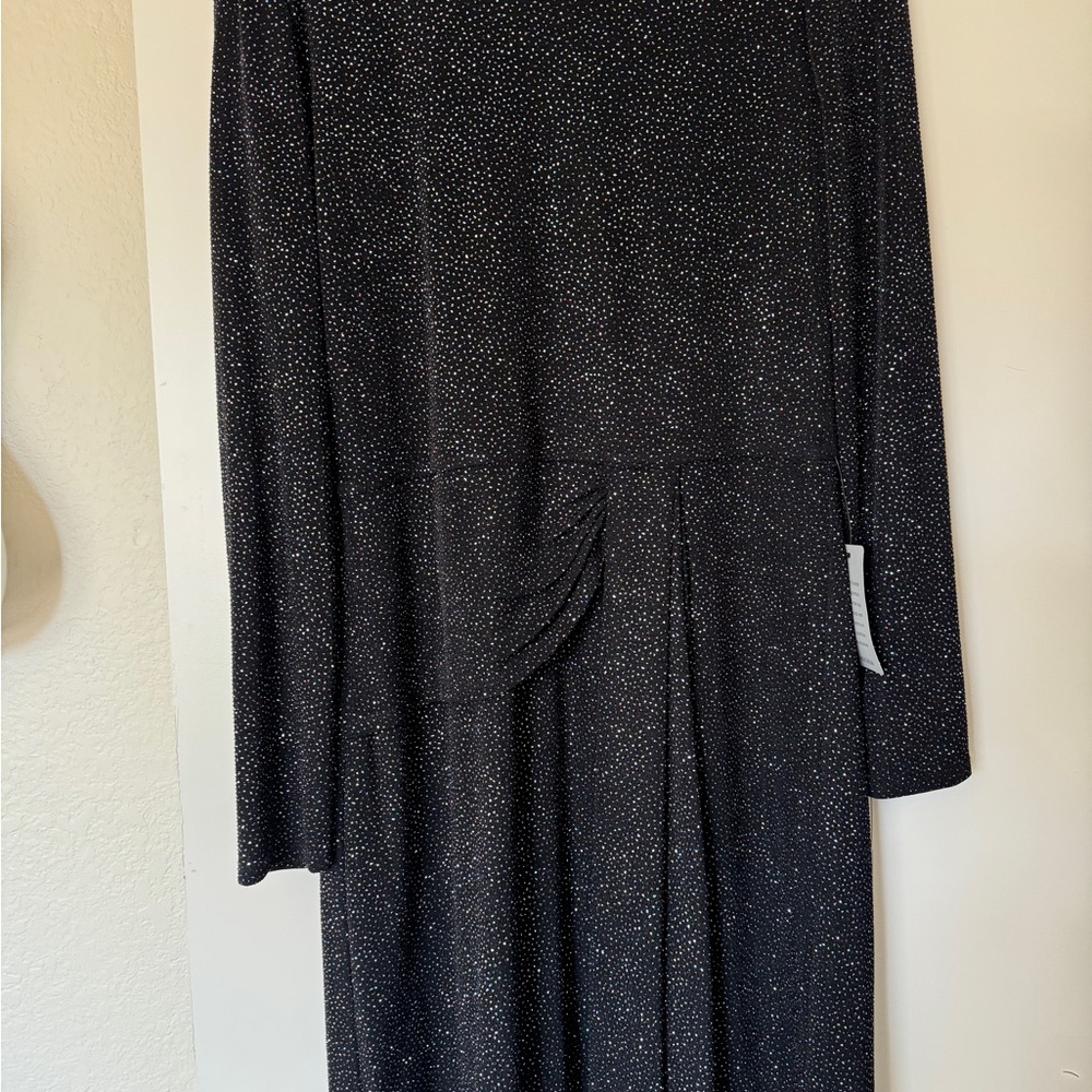 Maggy London Black Dress with White Dots